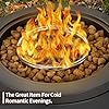 Xbeauty 20 inch Outdoor Gas Fire Pit，Circular Propane Fire Pits for Outside with Protective Cover, Glass Wind Guard for Outside Patio Deck and Garden, Black