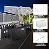 Xbeauty Fire Pit Propane Gas FirePit Table 43" Outdoor Fire Pit Rectangular Tabletop with Lid, Rain Cover, Tempered Glass Wind Guard for Outside Garden Backyard Deck Patio