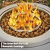 Xbeauty Circular 20 inch Propane Fire Pit, Outdoor Gas Fire Pit with Lava Rocks, Protective Cover, Glass Wind guard for Party/Backyard/Patio, Grey