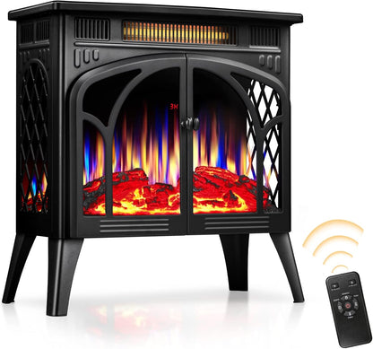 Electric Fireplace Heater Portable Electric Fireplace Heater Indoor,Black