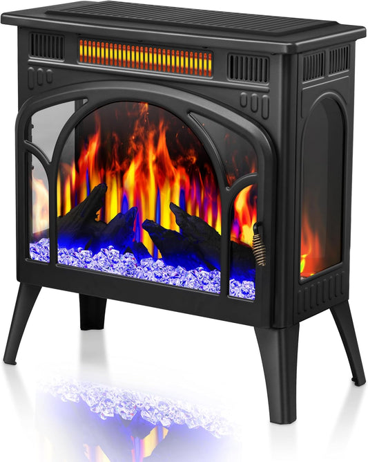 Xbeauty 24" Electric Fireplace Heater Portable Electric Fireplace Stove Heater Indoor