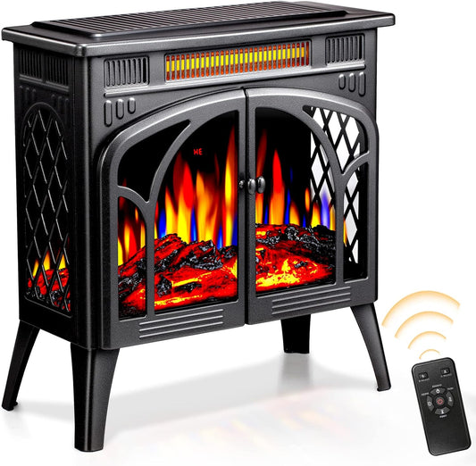 Xbeauty Electric Fireplace Heater Portable Electric Fireplace Heater Indoor,Gray